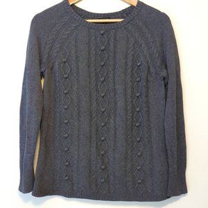 Talbots A-Line Textured Gray Sweater, Size S